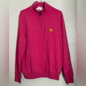NWT M Sz.M Freeway & Greene Windstopper 1/4 Zip Merino Wool/Sweater Golf Outdoor